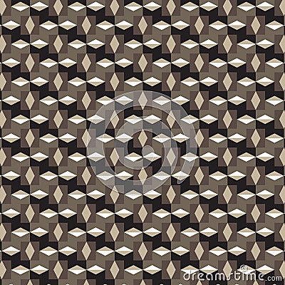Brown diamond and brown white horizontal diamond shape pattern b Vector Illustration
