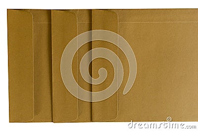 Brown Document letter isolated Stock Photo