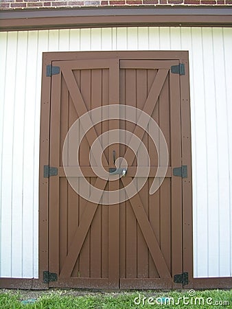 Brown door Stock Photo