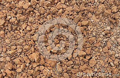brown dried clod of dirt background Stock Photo