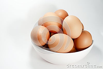 Brown egg in the blow Stock Photo