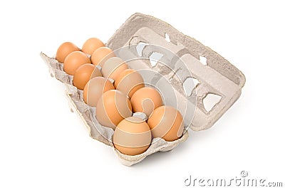 Brown eggs Stock Photo