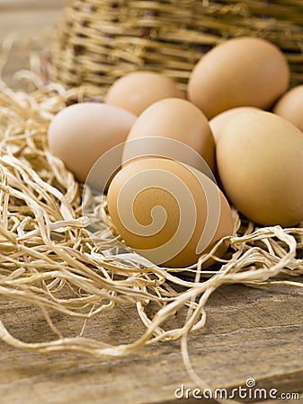 Brown eggs Stock Photo
