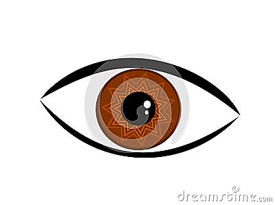 Brown eye Vector Illustration