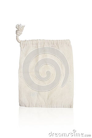 Brown fabric bag Stock Photo