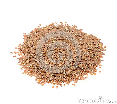 Brown Flax Seeds Stock Photo