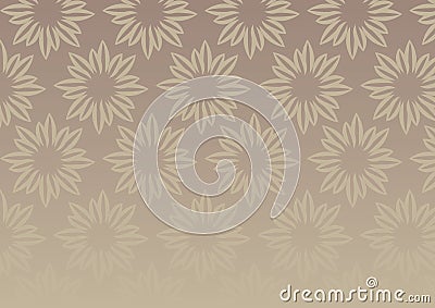 Brown Floral Design Vector Background Illustration Vector Illustration