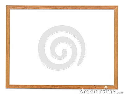 Brown frame picture isolated on white Stock Photo