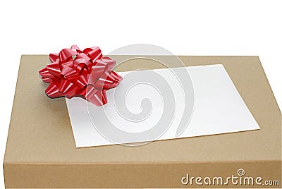 Brown gift box Stock Photo