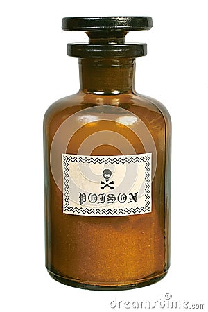 Brown glass bottle Stock Photo