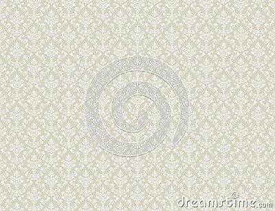 Brown gold wallpaper with white damask pattern Stock Photo