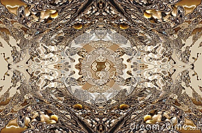 Brown and golden geometrical pattern Stock Photo