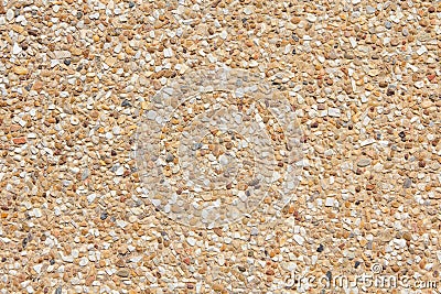 Brown gravel texture top view. Stock Photo
