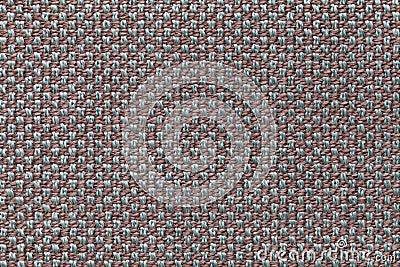 Brown and gray textile background with chess pattern, closeup. Structure of the fabric macro. Stock Photo