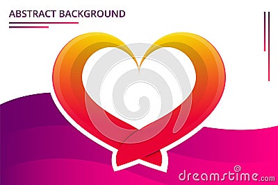 Abstract modern background with wavy purple style and red yellow gradient Vector Illustration
