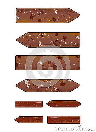 Brown grunge arrows Vector Illustration