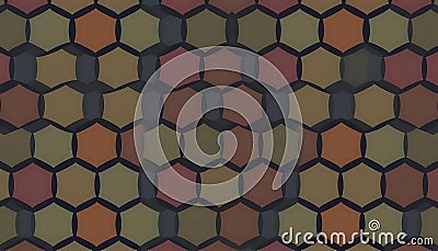 Brown hexagonal pattern texture, geometric design and surface, Stock Photo, Generative AI Stock Photo