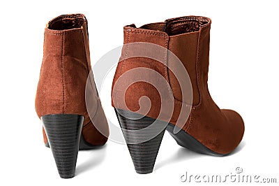 Brown High Heel Boots Stock Photo