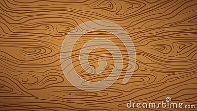 Brown horizontal wooden cutting, chopping board, table or floor surface. Wood texture. Vector illustration Vector Illustration