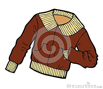 Brown Jacket Cartoon Cartoon Illustration