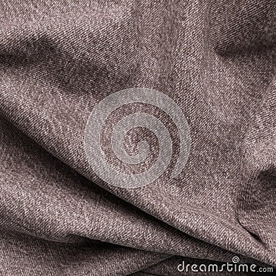 Brown Jeans Cotton Fabric Crumpled Effect Denim Texture Background Stock Photo