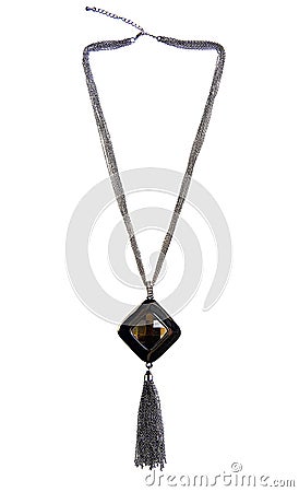 Brown Jewelled Necklace Stock Photo