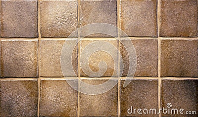 Brown kitchen tiles Stock Photo