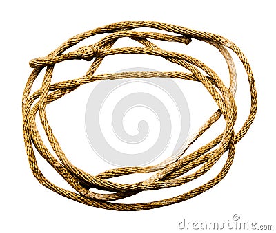 Brown lasso rope Stock Photo