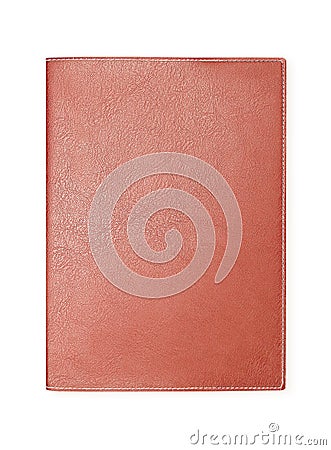 Brown leather notebook isolated on white Stock Photo