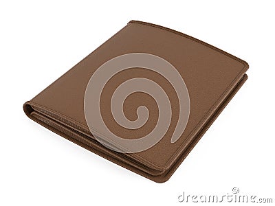 Brown leather purse isolated Stock Photo