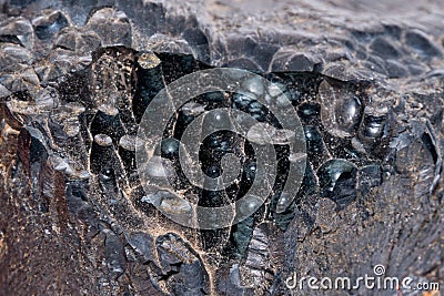 Brown limonite black gemstone gem jewel mineral precious stone Stock Photo