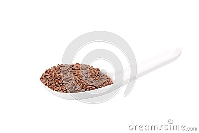 Brown Linseed or Flax seed Stock Photo