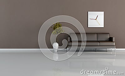 Brown living room Stock Photo