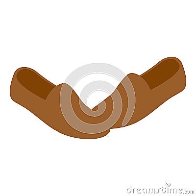 Brown loafers icon, isometric style Vector Illustration