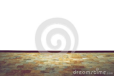 Brown marble tile floor and white wall house Stock Photo