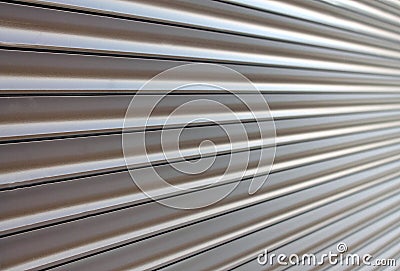 Brown metal shutter door as a pattern Stock Photo