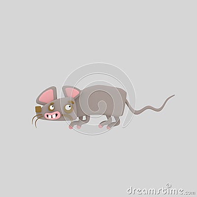 Brown mouse Cartoon Illustration