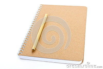 Brown notebook Stock Photo