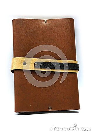 Brown notebook Stock Photo
