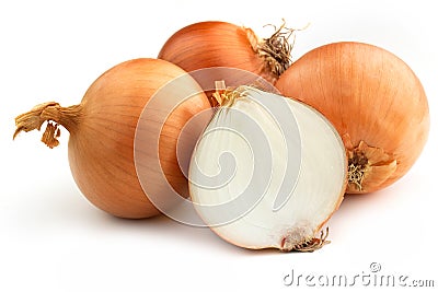 Brown onions Stock Photo