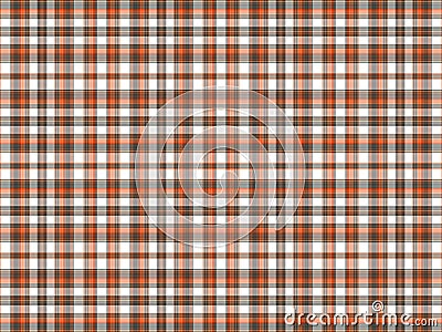 Brown, orange, and white plaid Stock Photo