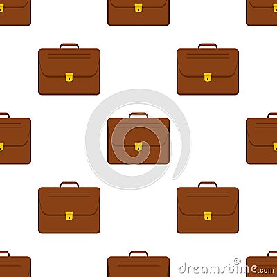 Brown Overnight Bag Icon Seamless Pattern Vector Illustration