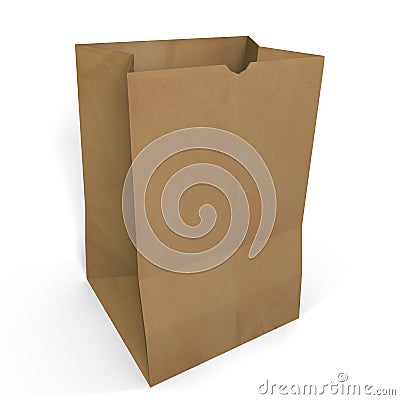 Brown Paper Bag Cartoon Illustration