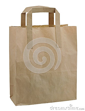 Brown paper bag Stock Photo