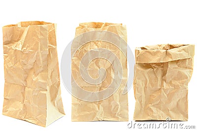 Brown paper bags Stock Photo