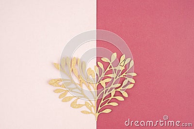 A Brown paper carving heart shape on beautiful background Stock Photo
