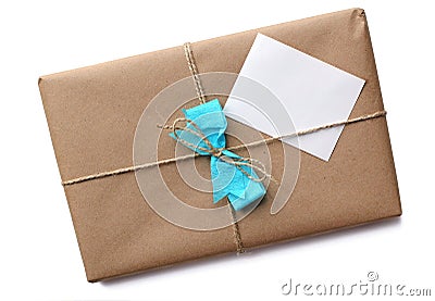 Brown Paper Package Stock Photo