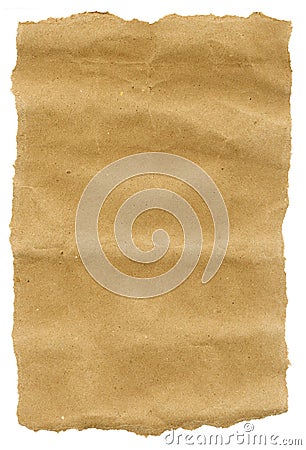 Brown Paper Torn edges Stock Photo