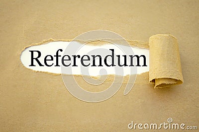 Paper work with referendum Stock Photo