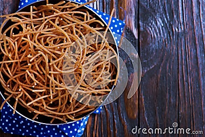 Brown pasta Stock Photo